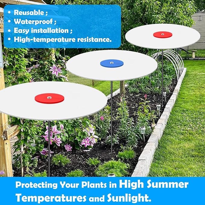 3 Pack Plants Shade Cover for Outdoor Plants, 65% Sunblock Shade Cloth Outdoor, Garden Shade Disk Umbrella, Sun Shade for Plants, Prefect for Your Garden, Potted Plant, Live Plant Outdoor(P0409)