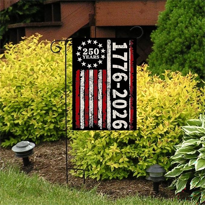 250 Anniversary Usa Garden Flags for Outside, 250 Anniversary USA Flag 1776-2026 250 Year American Flag Patriotic 4th of July Decorations Yard Sign Double-Sided Waterproof Flag 12x18 Inch