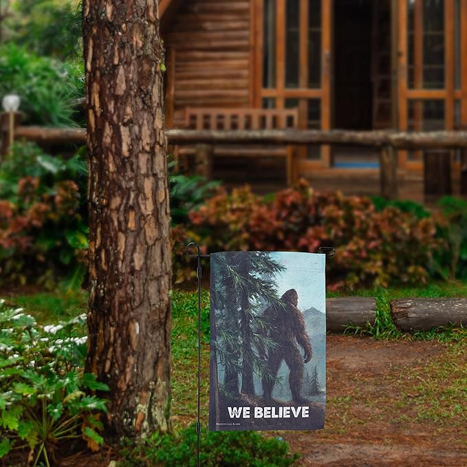 Primitives by Kathy Decorative Double-Sided Garden Flag - We Believe Bigfoot
