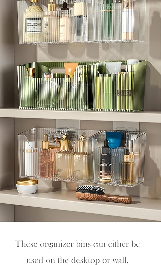Lae Nuvole Adhesive Cabinet Door Organizer, 2 Pack Wall Shower Caddy, Green | 4 Adhesive Straps, No Drill Wall Mount, Renter Friendly, BPA-free stackable; Fits Bathroom, Kitchen, Apartment, Pantry, RVs
