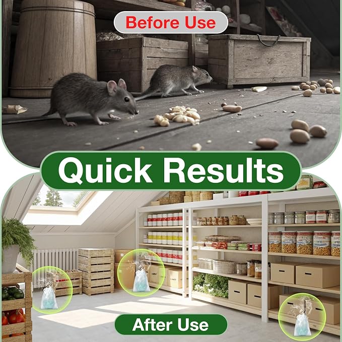Mouse Rodent Repellent,25 Pack Peppermint Oil Mouse Traps for Rat Mice, Ant, Roach, Spider, Squirrel, Nature Mouse Deterrent for Indoor Outdoor Use, for Garden & Home, Family & Pet Safe 02