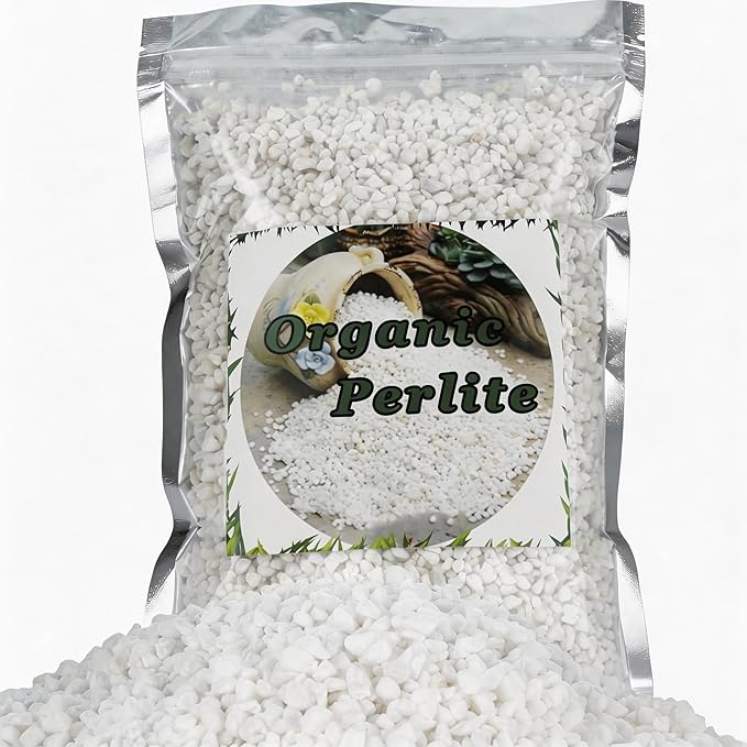 Organic Perlite for Plants, Soil Amendment for Enhanced Drainage and Growth, Ideal for Potting Mixes(4 Quart)