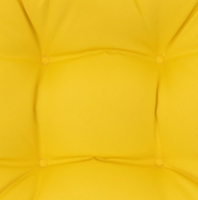 QILLOWAY Outdoor Chair Cushion for Patio Furniture, Waterproof Patio Cushions with Ties, Fade Resistant Replacement Pads for Outdoor Rocking Chairs,Yellow