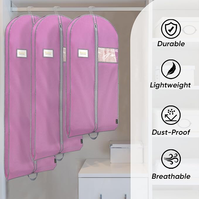 BALEINE 1PK Garment Bags for Hanging Clothes, 54" Suit Bag for Travel