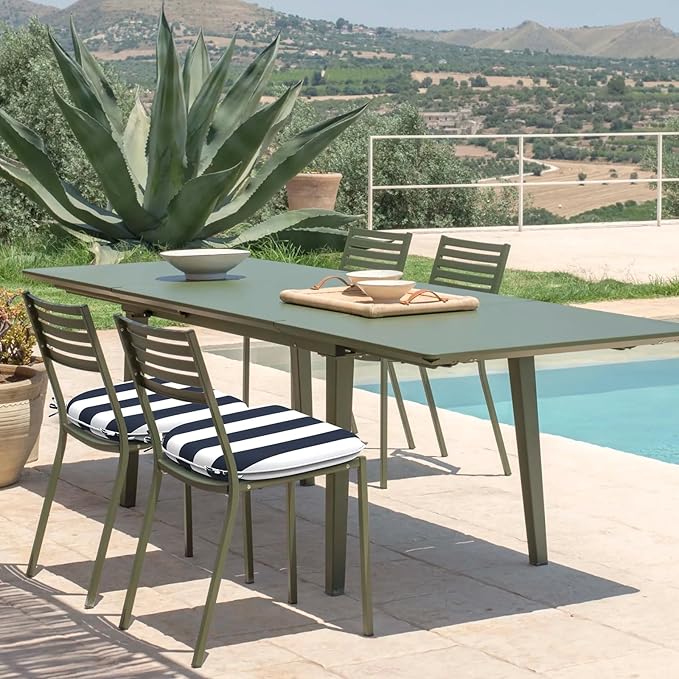 DYTXIII Set of 4 Outdoor Chair Cushions with Ties,Water Repellent Patio Chair Pads 17"x 16" for Outdoor Furniture,Round Corner Seat Cushions for Garden Yard Kitchen Cabana Navy