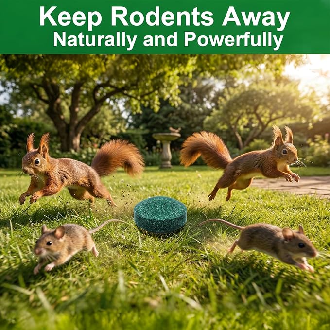 24 Pack Mouse Rodent Repellent, Peppermint Lemon Oil Mice Repellent for Squirrel Rats Spider Pests, Natural Deterrent for Kitchen, Warehouse, Car, Indoor, Outdoor, Safe for Pets Family