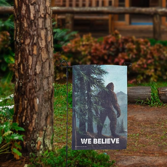 Primitives by Kathy Decorative Double-Sided Garden Flag - We Believe Bigfoot