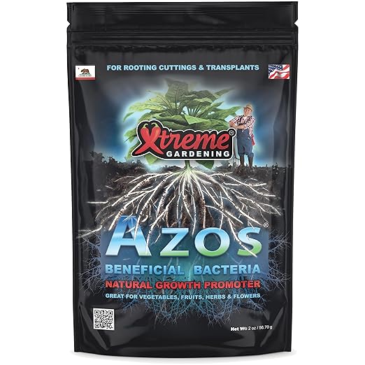 Xtreme Gardening AZOS 2 oz – Beneficial Nitrogen-Fixing Bacteria for Plants & Trees – Natural Root Stimulator & Growth Promoter for Cloning, Seedlings & Transplants