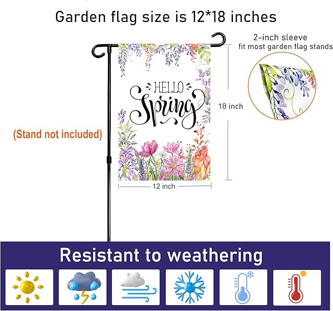 Seasonal Garden Flag Set of 12 Yard Flags for Outside12x18, Double Sided Small Garden Flags,4th of july Garden Flag,Welcome Fall Halloween Holiday Decoration Outdoor Flags for Garden