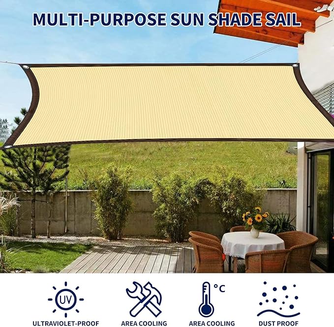 Shade Cloth for Garden 20x20ft, 70% Sunblock Mesh Tarp & Outdoor Sun Shade with Grommets, Sun Shade Outdoor Cover, Plant Covers Freeze Protection for Greenhouse, Kennel, Lawn, Patio