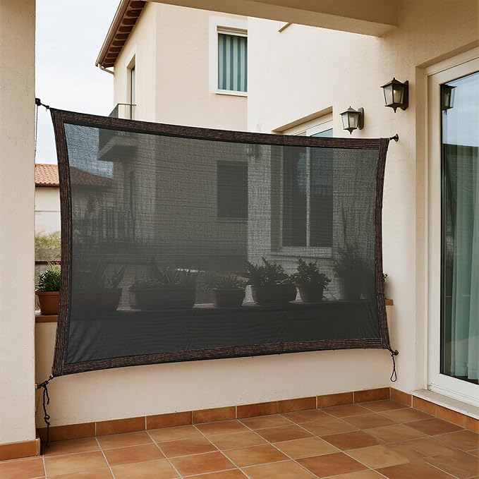 winemana 70% Shade Cloth for Garden- 4x12 FT Breathable Mesh Tarp for Vegetables & Plants, Outdoor Patio Sun Shade with Grommets - Chicken Coop, Dog Kennel Cover