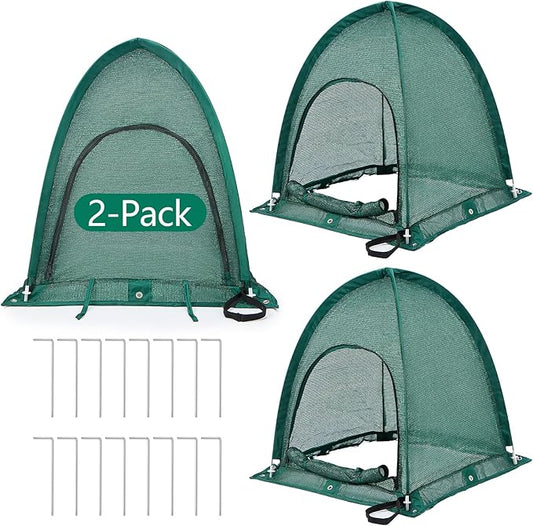 Plant Shade Tent 2 Pack, Pop Up 80% Sun Shade Cover for Outdoor Plants, Portable Sun Protection Tent for Garden, Container, Raised Bed, Small Plants, Shrubs, Herbs - 36" x 36" x 39"