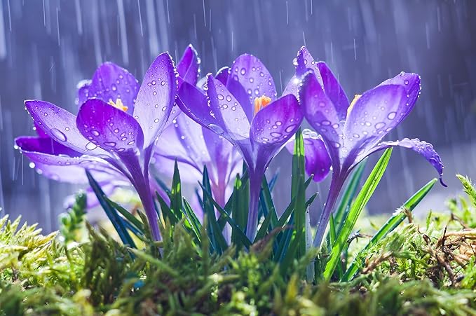 Purple Remembrance Crocus (10 Bulbs) Made in USA