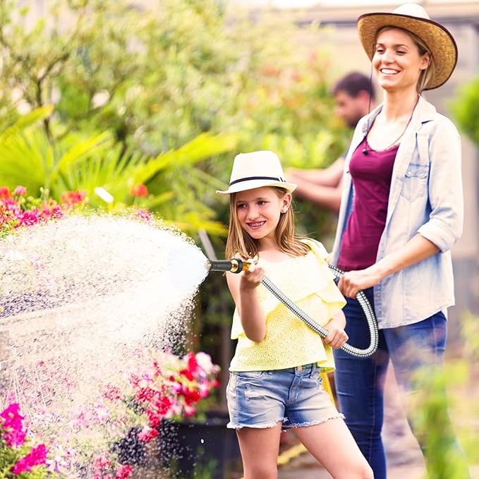 Rosy Earth Metal Garden Hose 175 FT - 304 Stainless Steel Water Hose 175 FT - Expandable Short Flexible Garden Hose,no Kink Explosion, no Bite
