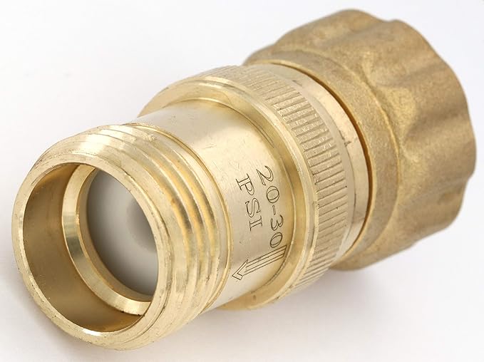 Heavy Duty 25 psi Water Pressure Regulator 3/4 inch Hose Thread Drip Irrigation System Pressure Reducer, Lead-Free Brass (With Regular and Screen O-Rings, 1, Count)