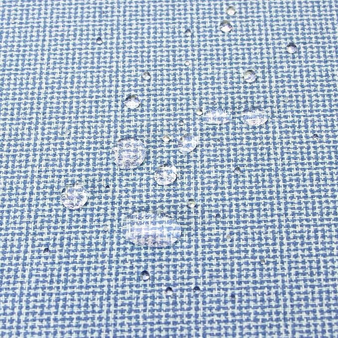 SleepMan Outdoor 17"x16" Chair Cushions with Ties Set of 8, Water Resistant All Weather U-Shape Seat Pads for Patio Garden Furniture Indoor Fade Resistant Patio Cushions (Light Blue)