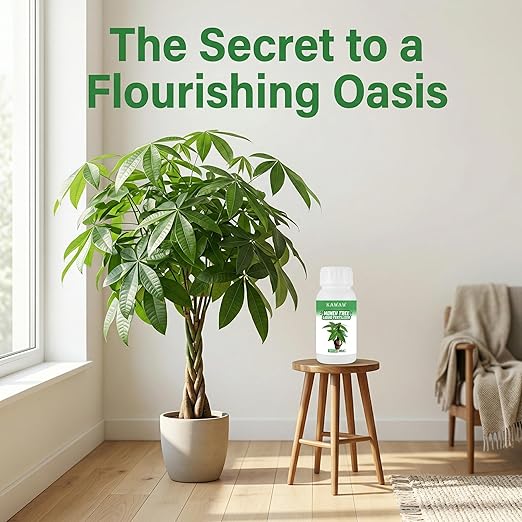 10 oz Organic Money Tree Fertilizer Liquid - Microbial Probiotic Plant Food for Pachira Aquatica & Houseplants - Promotes Root Growth & Green Leaves