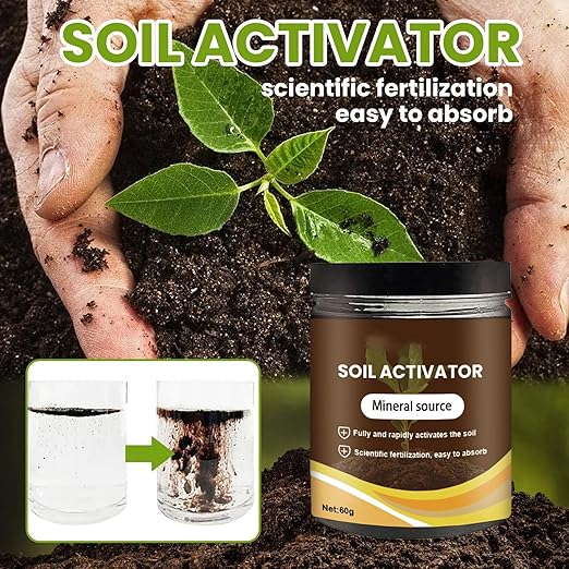 Soil Activator, Professional Bone Meal Fertilizer, Dirt Health Booster, Liquid Fertilizer for Indoor & Outdoor Plants Premium Soil Activated Treasure for Potting Mix, and Seedling Compost (2 PCS)