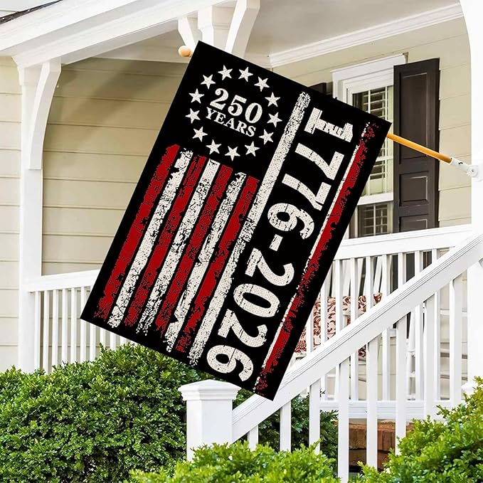 250 Anniversary Usa Garden Flags for Outside, 250 Anniversary USA Flag 1776-2026 Commemorative USA 250th Anniversary Banner 4th of July Decorations Patriotic Yard Sign Double-Sided Waterproof House Flag 28x40 Inch 250 Year American Flag