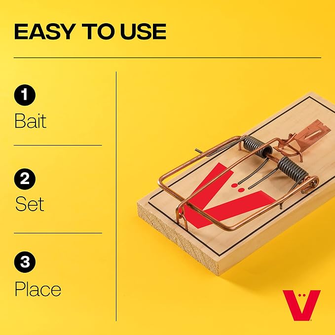 Victor Metal Pedal Sustainably Sourced FSC Wood Snap Mouse Trap - 20 Wooden Traps - M156-20 - Snap Traps for Mice - Reusable or Disposable Mouse Trap