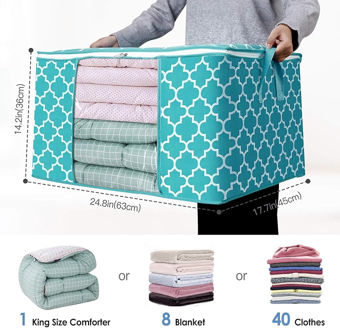 Storage Bags 100L 3Pack Clothes Organization and Storage Containers