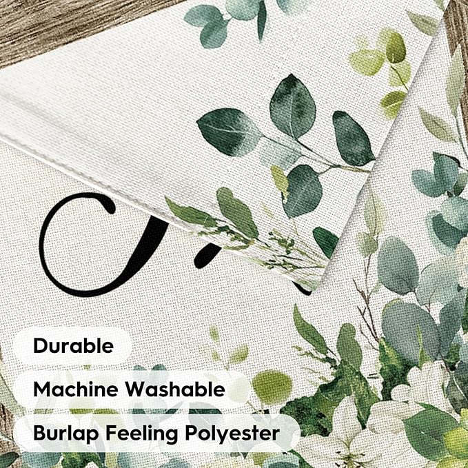 AVOIN colorlife Initial Letter M Monogram House Flag 28x40 Inch Double Sided Outside, Spring Floral Family Last Name Yard Decoration