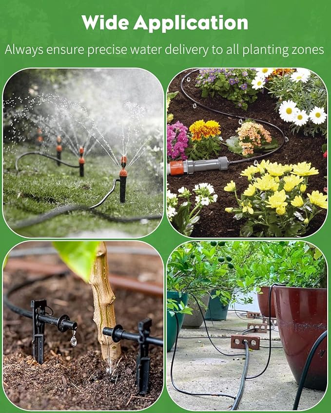 Pawfly 500 ft. 1/4" Drip Irrigation Tubing, Blank Distribution PVC Tubing for Drip Irrigation System, Drip Irrigation Hose Roll for Garden Watering System