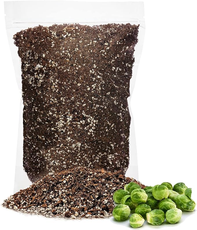 GARDENERA Premium Organic Potting Soil for Brussel Sprouts - (2 Quart Bag)