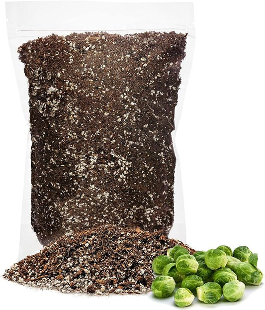 GARDENERA Premium Organic Potting Soil for Brussel Sprouts - (1 Quart Bag)