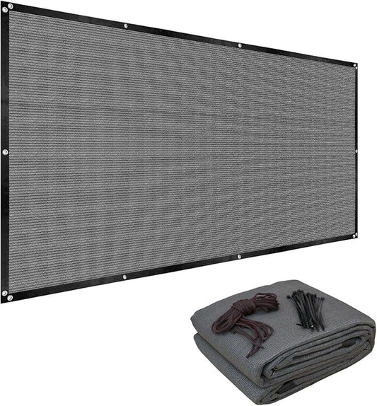 FAIR WIND 90% Sun Shade Cloth with Improved Grommets 3' x 6' Outdoor Sun Screen Fabric Cover for Patio Garden Outdoor Pergola Canopy Grey