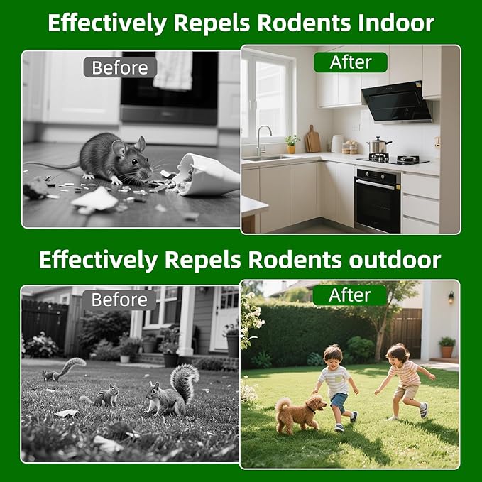 2026 New Mouse Repellent Pouches, Peppermint Oil for Rodent, Mice, Mouse, Rats, Spider, Roach, Insect Control Indoor Outdoor, Pest Deterrent Replace Trap Family & Pet Safe,10Pack
