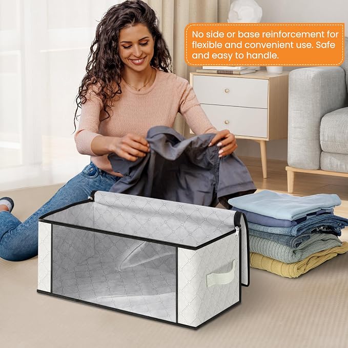 Fab totes 35L Closet Organizers, Foldable Under Bed Storage Containers