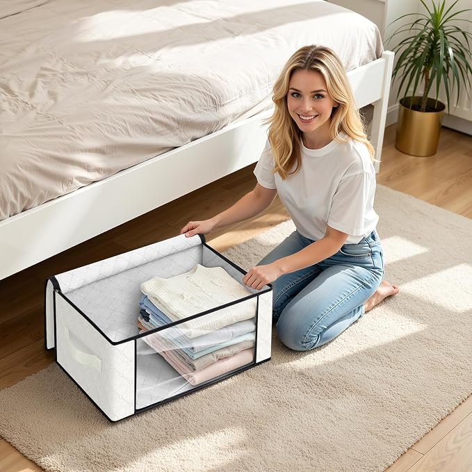 Fab totes 35L Closet Organizers, Foldable Under Bed Storage Containers