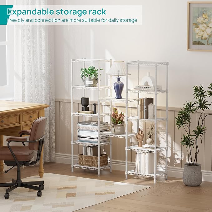 SINGAYE Metal Shelves Wire Shelving Storage Standing Adjustable Shelf Unit