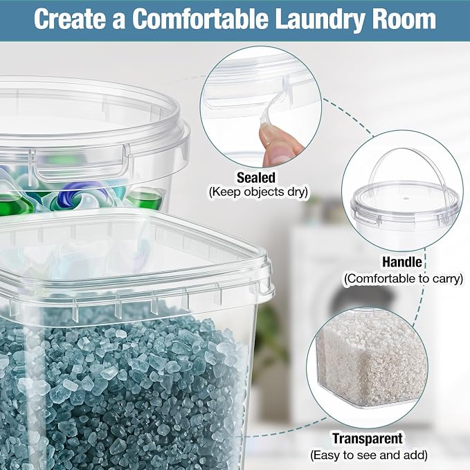 Laundry Pods Container, Laundry Room Organization Storage Jars