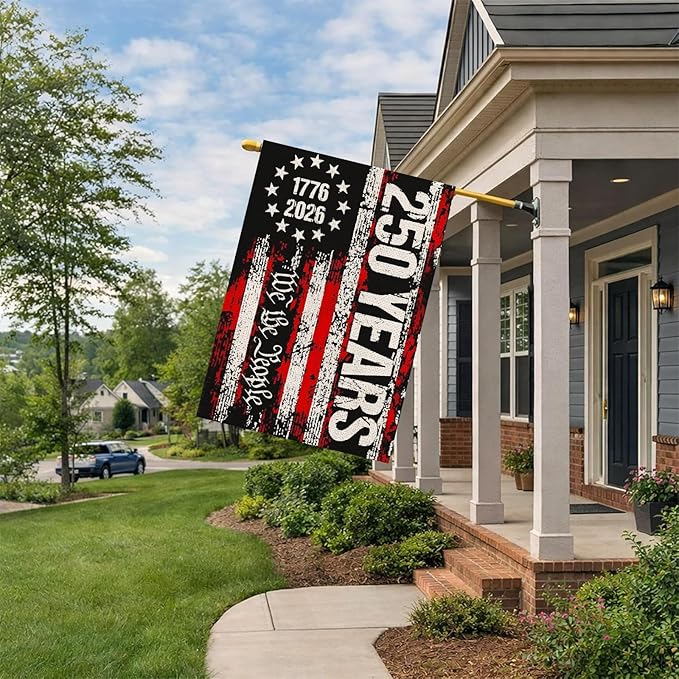250 Anniversary Usa Garden Flags for Outside,250 Anniversary USA Flag Patriotic 4th of July Decorations We the People 1776-2026 Yard Flags Double Sided Waterproof Flag Outdoor Banner 28x40 Inch 250 Year American Flag