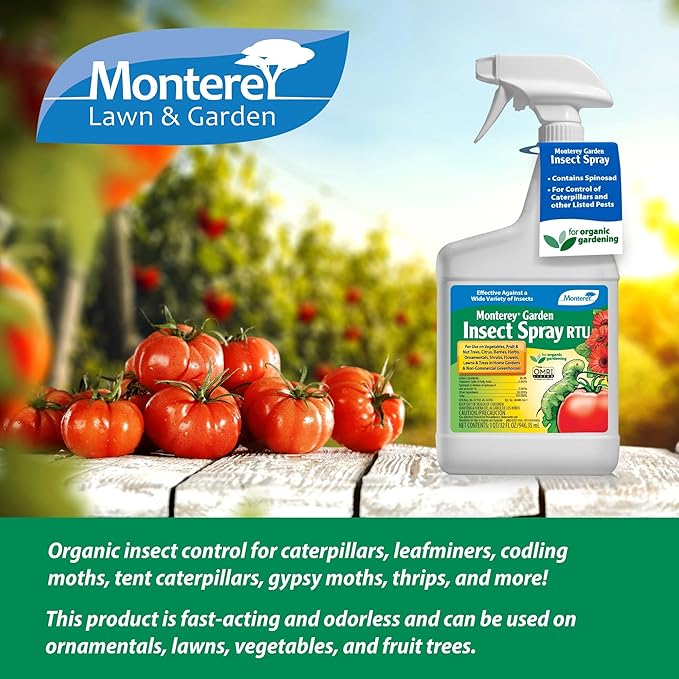Monterey Garden Insect Spray Bundled with Measuring Spoon - Organic Insect Control - Ready to Use - 32 oz