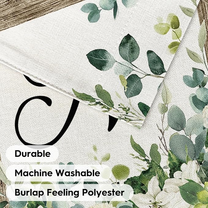 AVOIN colorlife Initial Letter N Monogram Garden Flag 12x18 Inch Double Sided Outside, Spring Floral Family Last Name Yard Decoration