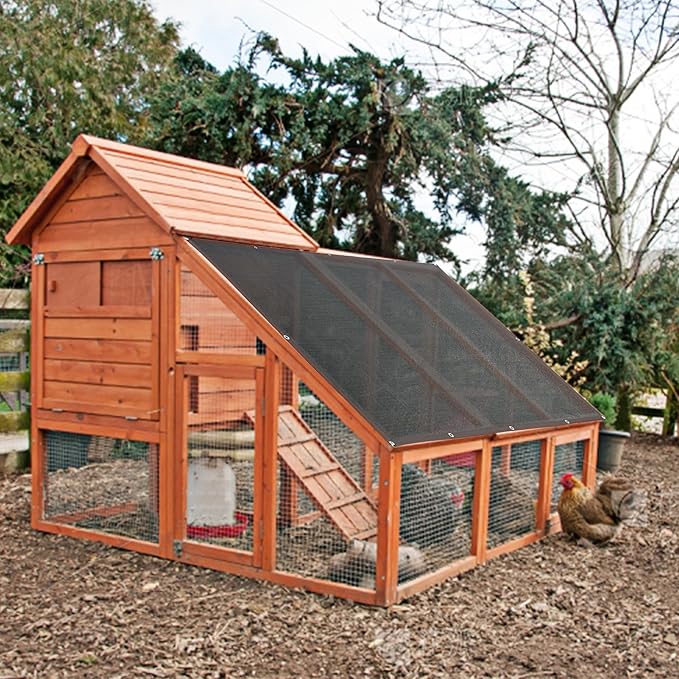 winemana 70% Black Shade Cloth, 6.6 x 6.6 FT Durable Mesh Tarp with Grommets, Resistant Garden Sun Shade Netting with Taped Edge for Plant Cover, Greenhouse, Patio, Tomatoes, Chicken Coop, Barn Kennel