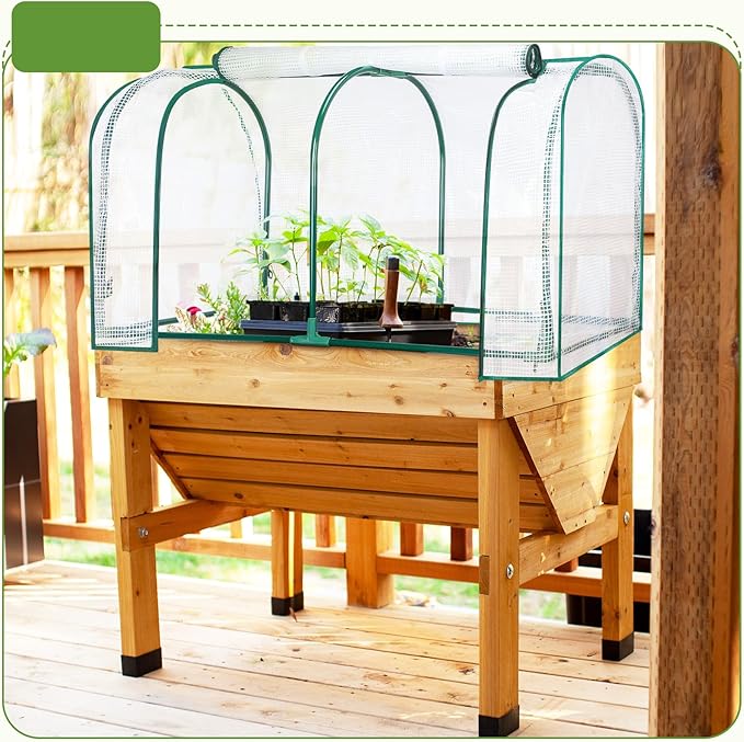 GlikCeil 1 Pcs 47" l x 21" W x 24" H Greenhouse Cover Portable Mini Outdoor Indoor Tabletop Greenhouse for Healthy Plants, Raised Garden Beds, Vegetable Rows, Include Frame and Cover