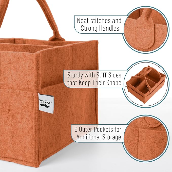 Mr. Pen- Baby Diaper Caddy Organizer, Rustic Warmth
