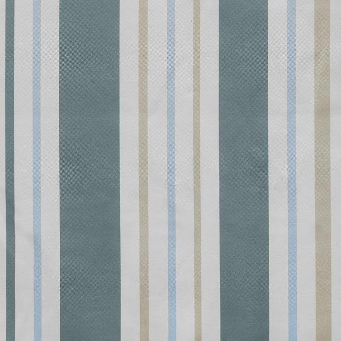 AAAAAcessories Outdoor Seat Cushions for Chairs, Waterproof, Fade-Resistant, 20" x 20" x 3", Patio Furniture Replacement Cushions, Set of 2, Slate Gray Blue Coastal Stripe