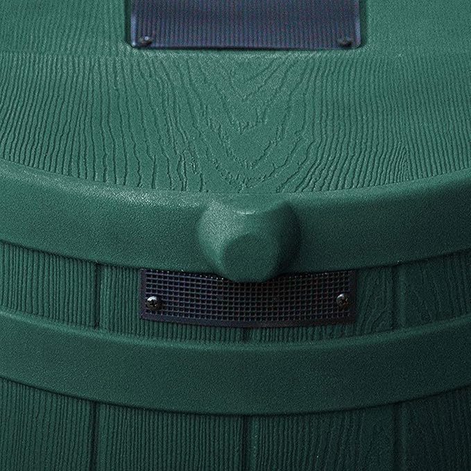 Good Ideas Rain Wizard Water Storage Premium Quality Collection Barrel with Brass Spigot, Safety Screen, and 50 Gallon Capacity, Green (4 Pack)