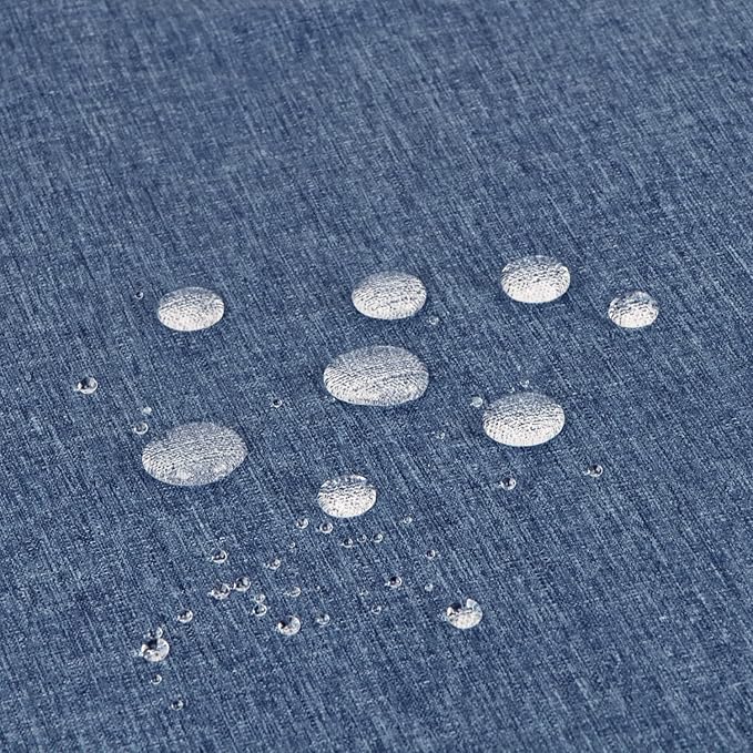 Outdoor Tablecloth Wrinkle-Free Stain Resistant Waterproof Polyester Fabric Table Cover with Umbrella Hole for Picnic/Party/Dinner/Patio Garden(60×60inch Square,Zippered,Denim Blue)