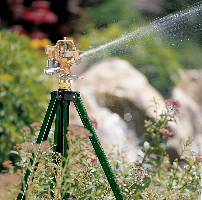 Brass Impact Sprinkler & Orbit Brass Hose Quick Connect Set
