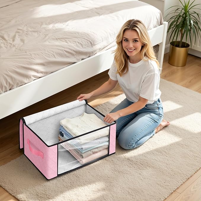 Fab totes 35L Closet Organizers, Foldable Under Bed Storage Containers
