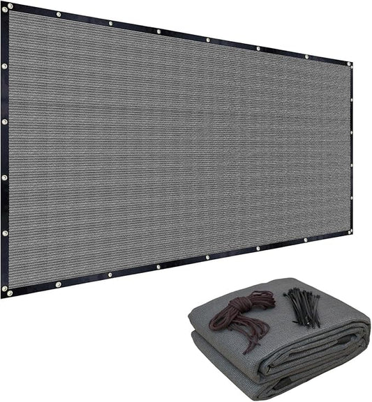FAIR WIND Shade Cloth 90% Sun Shade Fabric Privacy Screen Shade Cover Patio Canopy with Grommets Shade Net for Garden Outdoor Pergola 10 x 14“ - Grey