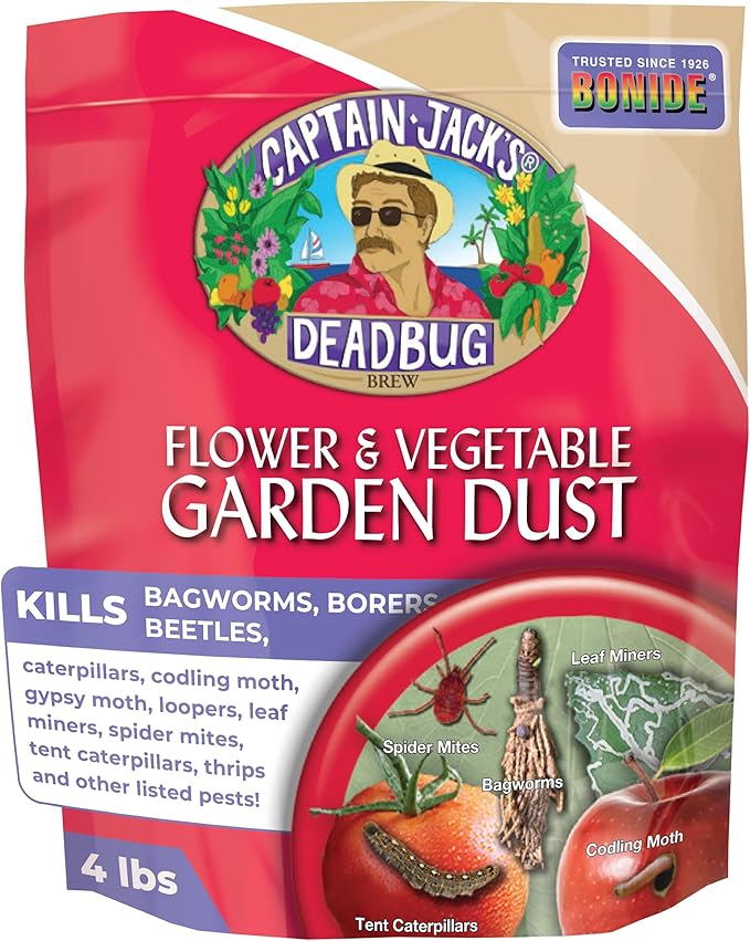 Bonide Captain Jack's Deadbug Brew Flower & Vegetable Garden Dust, 4 lb. Ready-to-Use Dust For Organic Gardening