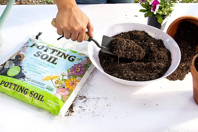 Generic Organic Potting Soil Mix - All Purpose Ready-to-Use Garden Soil for Indoor-Outdoor Plants, Vegetables, Herbs & Flowers - Enriched with Nutrients, Eco-Friendly (8 qt. (2 Pack)), Brown
