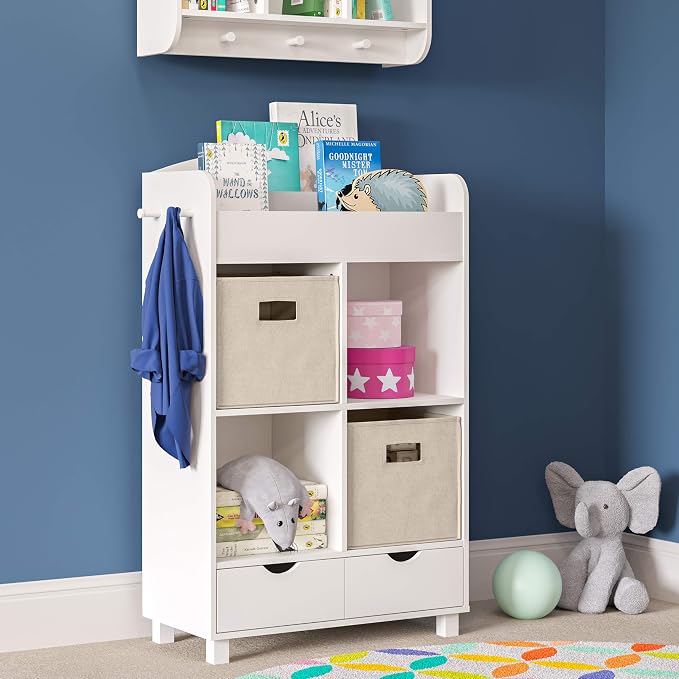 RiverRidge Folding Storage Bins - 4-pack of 10in Tall Taupe Cubes